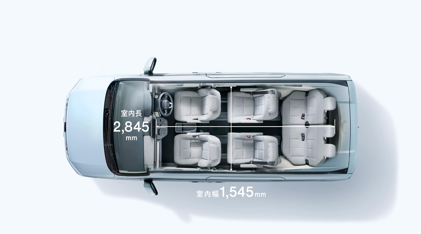 The largest interior space in Honda's history^